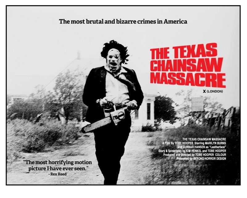 ۴- کشتار با اره برقی در تگزاس (The Texas Chainsaw Massacre) محصول سال ۱۹۷۴