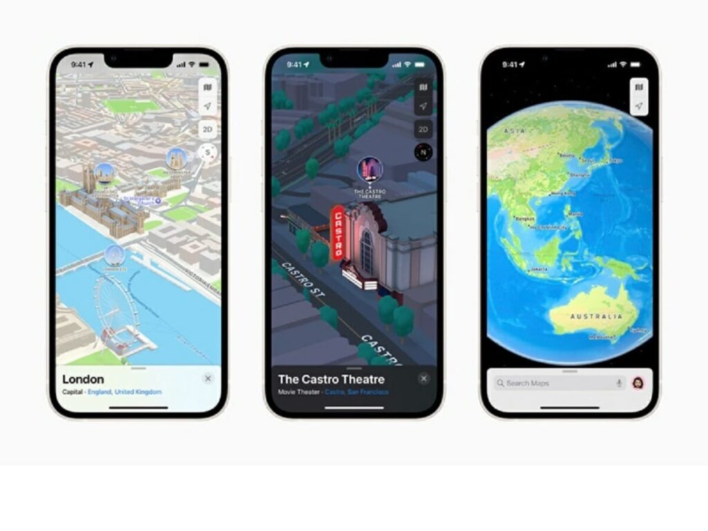 نقشه‌های اپل با نمای سه بعدی در سال 2022 به مونترال، تورنتو، ونکوور می‌آید