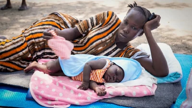 صدها هزار زن باردار و نو مادران سودانی جایی برای اسکان ندارند
