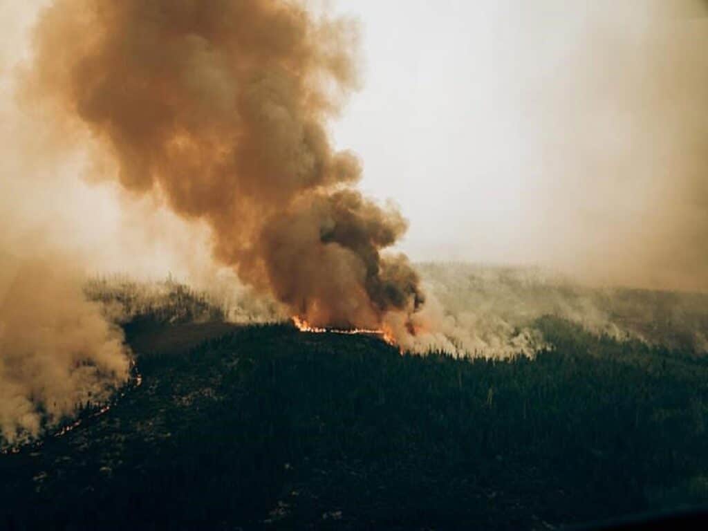 آتش‌سوزی در کبک