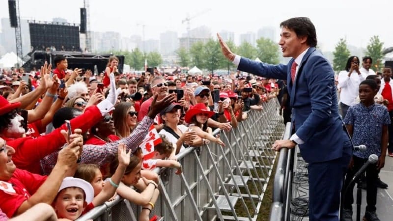نخست وزیر جاستین ترودو در جشن روز کانادا