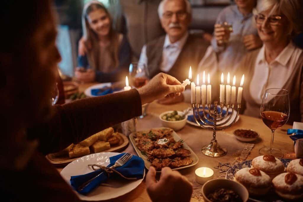 Jewish Hanikah celebration