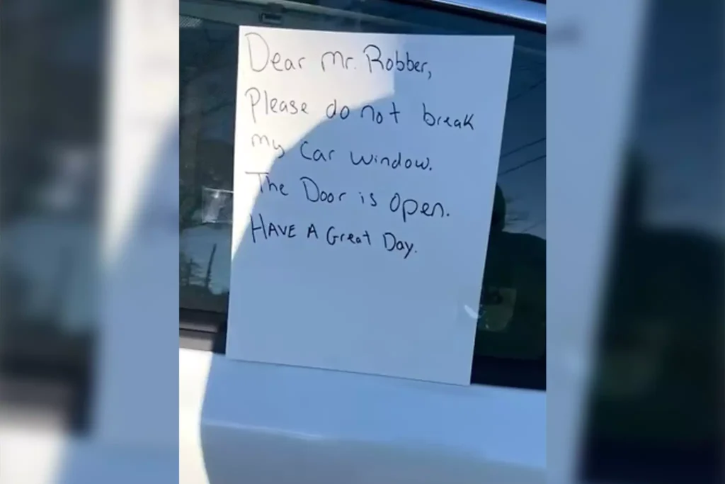 راننده مال‌باخته برای سارقان خودرو در تورنتو یادداشت گذاشت