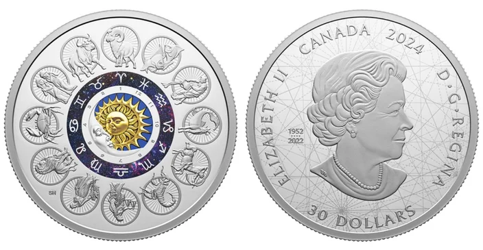طراحی کهکشانی سکه کانادایی جدید با الهام از نمادهای زودیاک (+عکس)