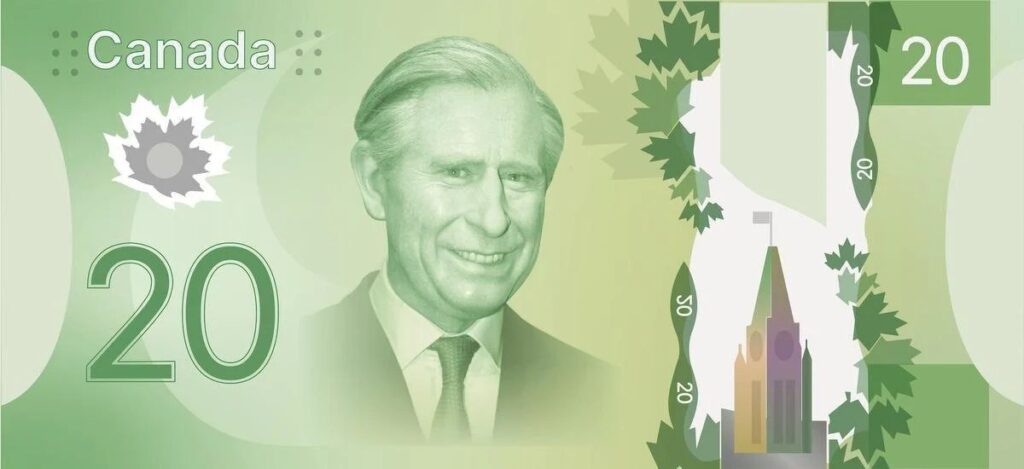 اسکناس‌های ۲۰ دلاری با تصویر شاه چارلز سال ۲۰۲۷ توزیع می‌شوند