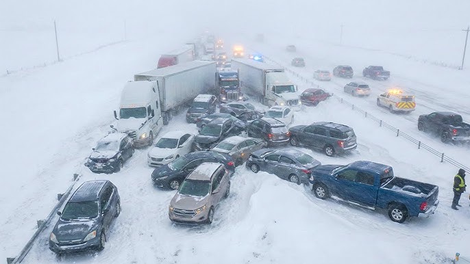 طوفان زمستانی در استان آلبرتا و حادثه بیسابقه در بزرگراه ۲
