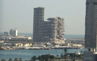 تخریب چهار برج در ابوظبی