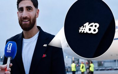 نماد #۱۶۸ روی لباس تیم ملی