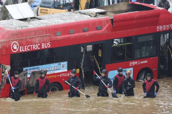 بارش بی سابقه باران، جان ده‌ها نفر در کره جنوبی را گرفت