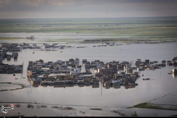 چهارمین روز سیلاب در استان گلستان نیمی از آق‌قلا زیر آب رفت