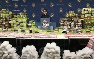 کشف و ضبط یک تن مواد مخدر به ارزش ۹۰ میلیون دلار توسط پلیس تورنتو