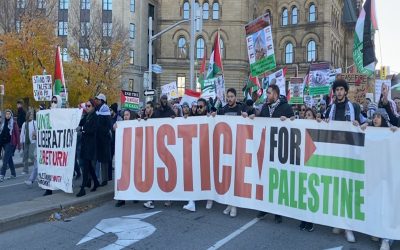 تظاهرات کانادایی‌ها در حمایت از مردم غزه و مخالفت با اسرائیل