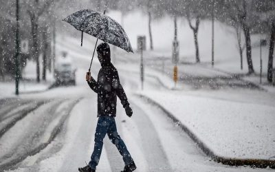 بارش برف در کبک؛ هشدار جاده‌های لغزنده و اختلال در سفر