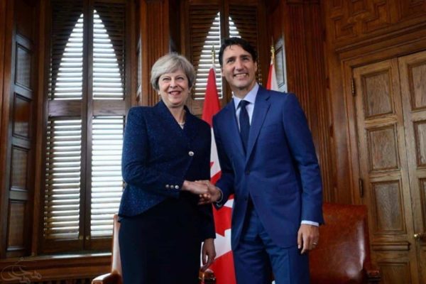 نخست وزیر جاستین ترودو ترزا می